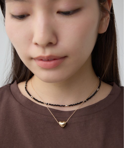 ★agnes b.★レディース チェーン ビーズ 2色 ネックレス/送料込 H922 Be my other half ペアネックレス ｜agnès b. FEMME