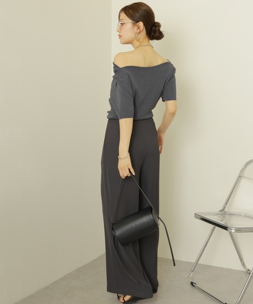 tシャツ asymmetry drape tops /アシンメトリー ドレープ 半袖