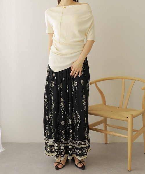 tシャツ asymmetry drape tops /アシンメトリー ドレープ 半袖