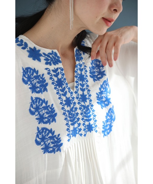 CAWAII × FRENCHPAVE 刺繍ロングワンピース【新品未使用】 cawaii ワンピース バカンスへ誘う涼やか刺繍ロングワンピース