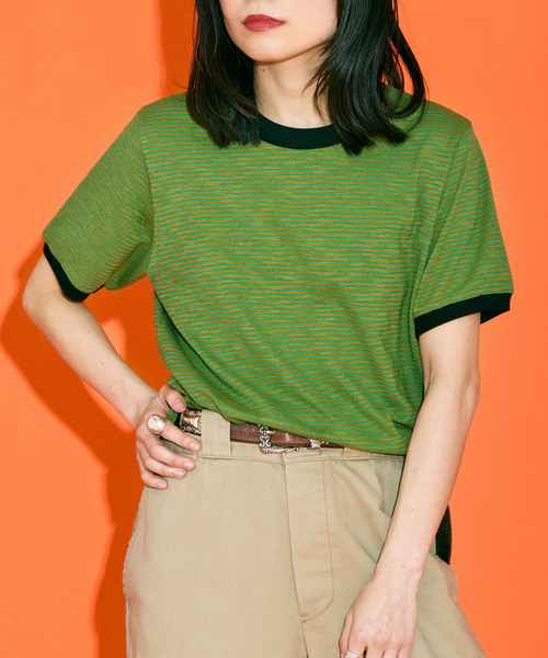tシャツ 「THE MOOD」リンガーTEE レディース CITYSHOP tシャツ 「THE MOOD」リンガーTEE レディース