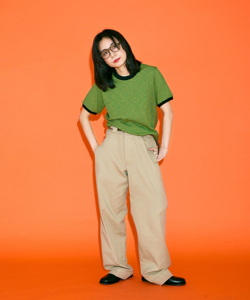 tシャツ 「THE MOOD」リンガーTEE レディース CITYSHOP tシャツ 「THE MOOD」リンガーTEE レディース