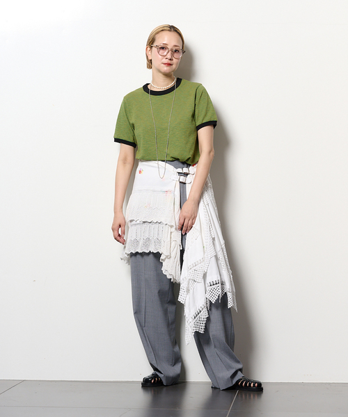 tシャツ 「THE MOOD」リンガーTEE レディース CITYSHOP tシャツ 「THE MOOD」リンガーTEE レディース
