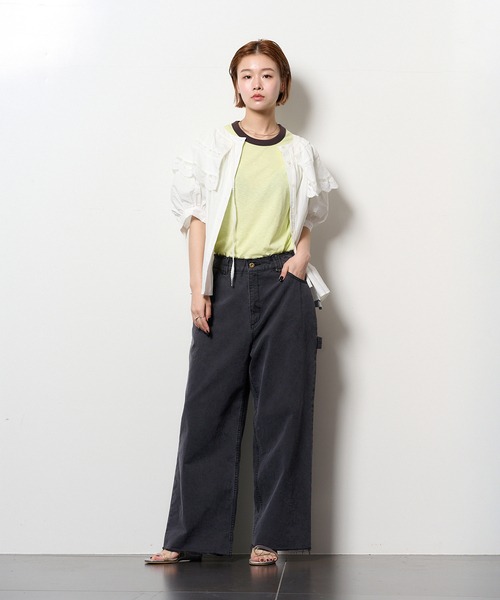 tシャツ 「THE MOOD」リンガーTEE レディース CITYSHOP tシャツ 「THE MOOD」リンガーTEE レディース