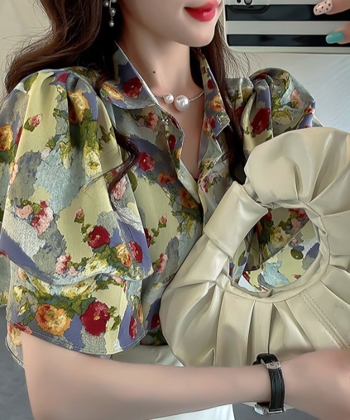 お花トップスピンクプラスとヒヨコクリップ 花柄トップス レディース : ZOZOTOWN Yahoo!店 - 通販 - Yahoo