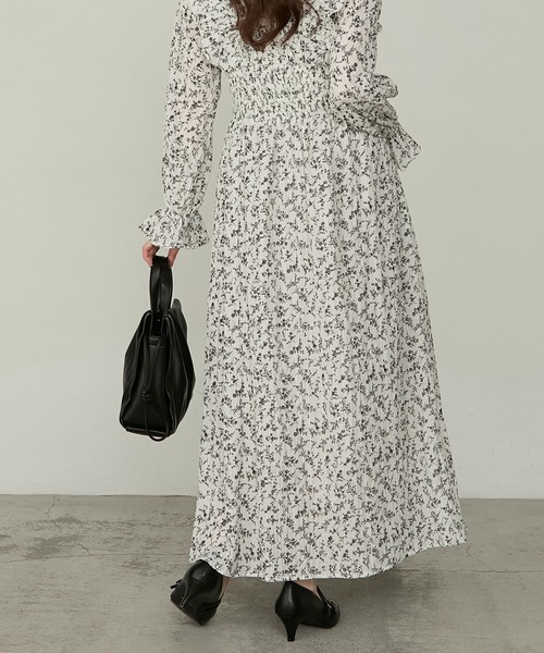 Cherir Mignon ワンピース 「Cherir Mignon」2way花柄ラッフルフリル