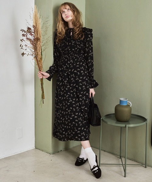 Cherir Mignon ワンピース 「Cherir Mignon」2way花柄ラッフルフリル