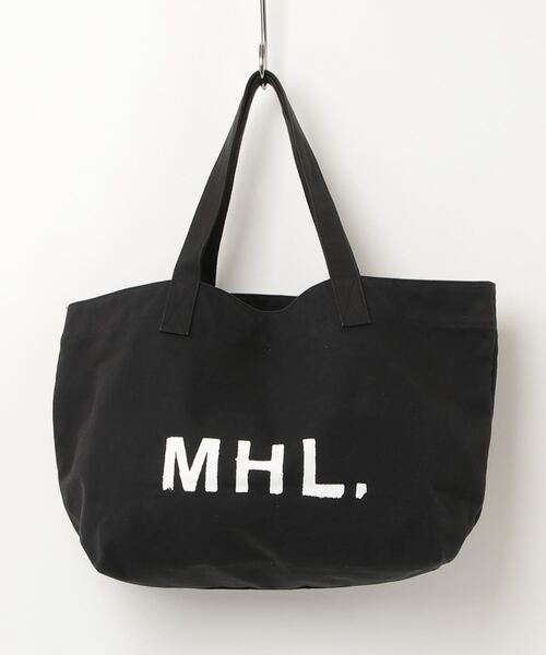 MHL.トートバッグ 無地 ブラック MHL. 「MHL.」 トートバッグ - ブラック メンズ : ZOZOTOWN