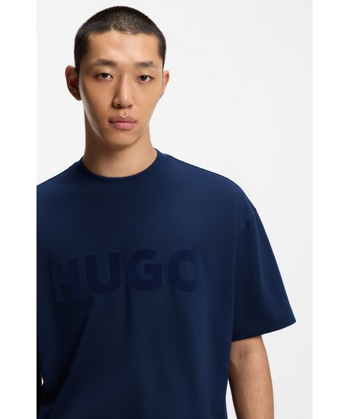 HUGO BOSS 新品未使用メンズ　Tシャツ-M 国内定価¥14,300 HUGO tシャツ オーバーサイズフィット Tシャツ コットン デコラティブ