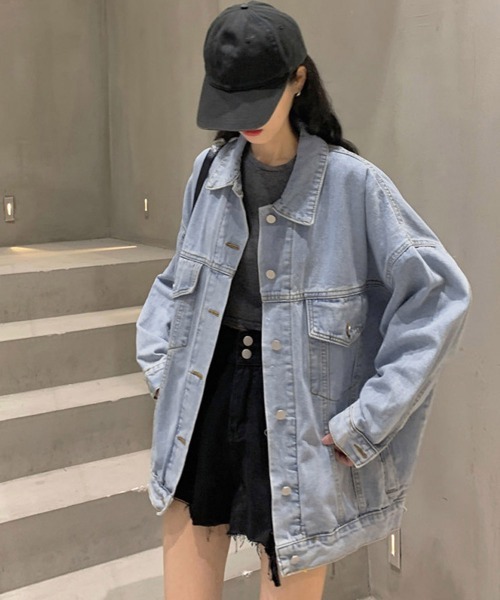 「Miniministore」 デニムジャケット L サックスブルー レディース