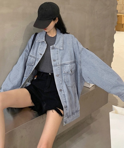 「Miniministore」 デニムジャケット L サックスブルー レディース