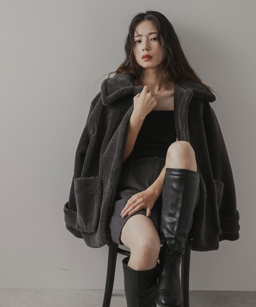 rectangle（レクタングル） コート アウター テディベアミドルコート