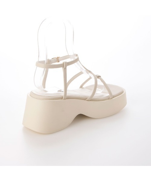 「EVOL」 フラットサンダル L アイボリー レディース_画像9