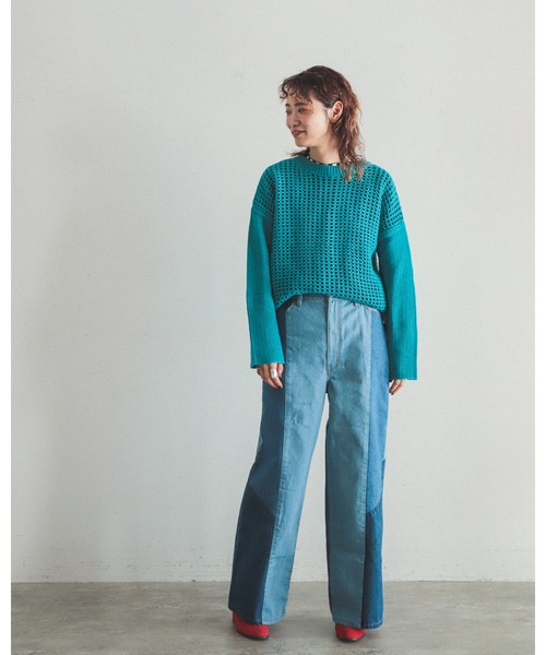 「FIL DE FER」 デニムパンツ MEDIUM ブルー レディース