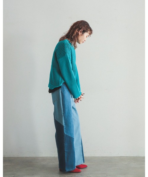 「FIL DE FER」 デニムパンツ MEDIUM ブルー レディース
