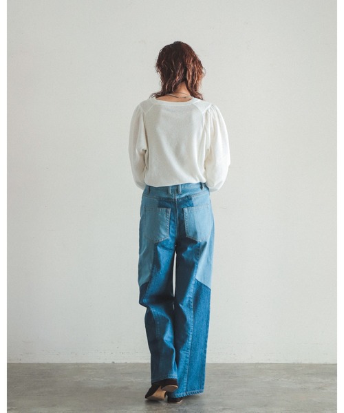 「FIL DE FER」 デニムパンツ MEDIUM ブルー レディース