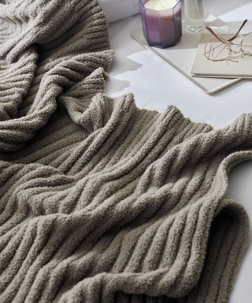 ブランケット もちもちホイップブランケット｜ストライプ│ハーフ