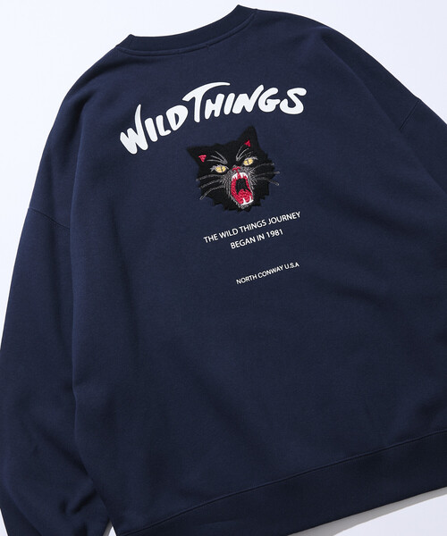 トレーナー スウェット 限定展開 WILD THINGS×FREAK'S STORE/ワイルドシングス 別注 ビッグシルエット キャットモチーフ 刺繍 | WILD THINGS | 04