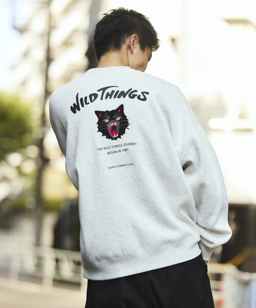 トレーナー スウェット 限定展開 WILD THINGS×FREAK'S STORE/ワイルドシングス 別注 ビッグシルエット キャットモチーフ 刺繍 | WILD THINGS | 10