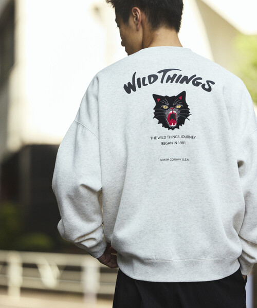 トレーナー スウェット 限定展開 WILD THINGS×FREAK'S STORE/ワイルドシングス 別注 ビッグシルエット キャットモチーフ 刺繍 | WILD THINGS | 09