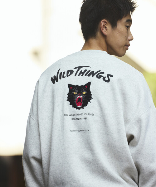 トレーナー スウェット 限定展開 WILD THINGS×FREAK'S STORE/ワイルドシングス 別注 ビッグシルエット キャットモチーフ 刺繍 | WILD THINGS | 08