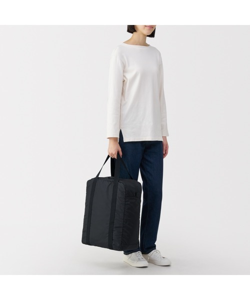 無印良品（MUJI） ボストンバッグ たためる 撥水 縦型ボストンバッグ