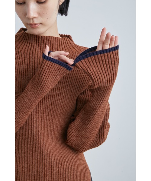 「MIESROHE」 長袖ニット ONE SIZE ブラウン レディース_画像7