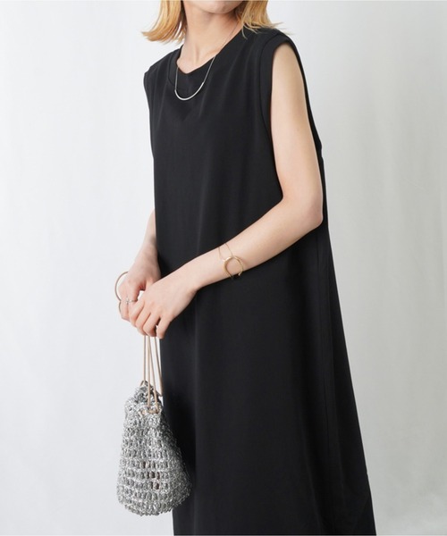 「LADY LUCK LUCA」 ノースリーブワンピース - オレンジ レディース_画像8