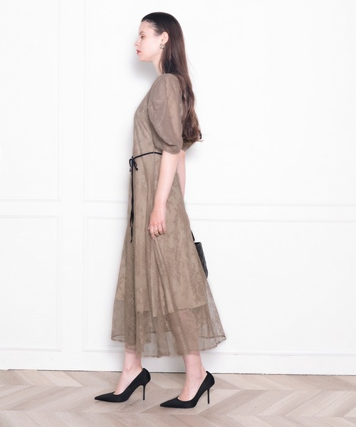 「Leja」 半袖ワンピース MEDIUM ブラック レディースの画像