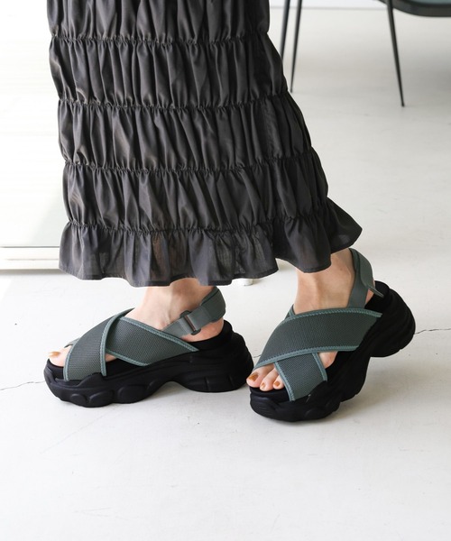 「LEPSIM」 フラットサンダル LARGE アイボリー レディース_画像8