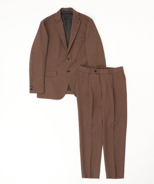 BEAUTY&YOUTH ダークブラウン セットアップ WARDROBE SMART】ライト オックスフォード セットアップ/ジャケット