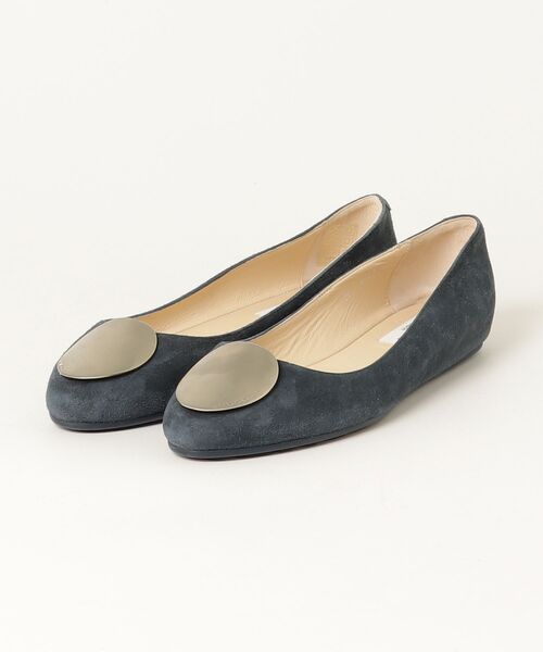 JIMMY CHOO（ジミーチュウ） フラットパンプス 36 ネイビー レディース