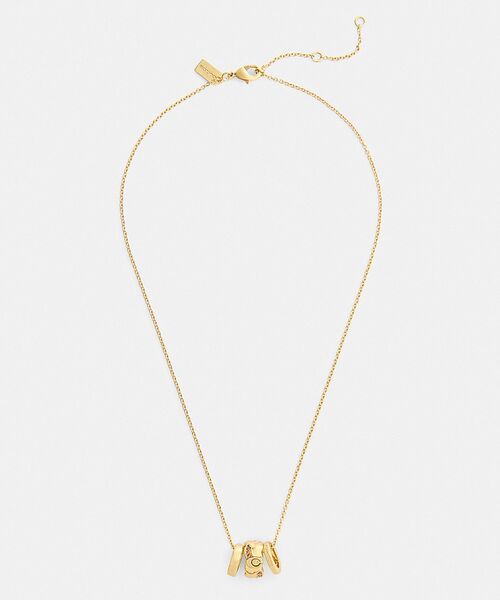 COACH（コーチ） ネックレス ブレイデッド シグネチャー ロンデル