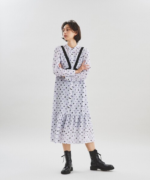 Grace continental 長袖ワンピース　サイズ36 GRACE CONTINENTAL（グレースコンチネンタル） 長袖ワンピース 36