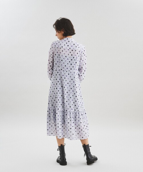 Grace continental 長袖ワンピース　サイズ36 GRACE CONTINENTAL（グレースコンチネンタル） フリル長袖ワンピース