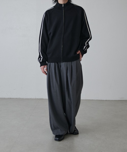 【美品】LIDNM☆トラックジャケット　ブルゾン　リバーシブル☆M☆黒 Lui's（ルイス） ブルゾン アウター VISミラノリブトラックジャケット