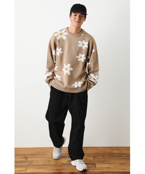 「RODEO CROWNS WIDE BOWL」 長袖ニット LARGE ベージュ メンズ_画像5