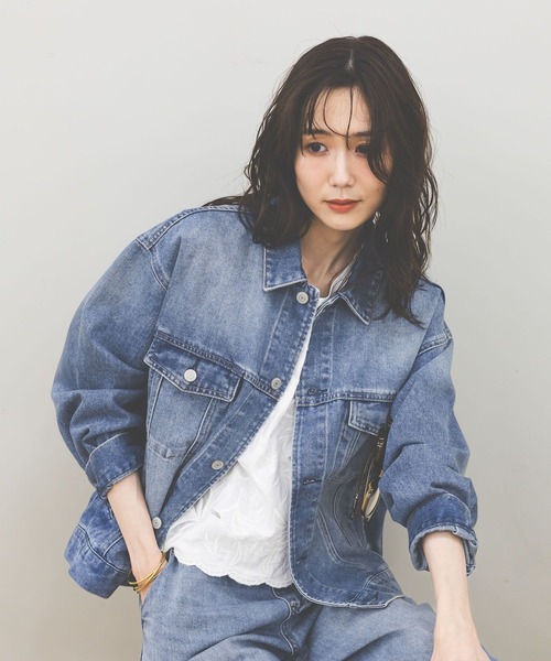 蘭⭐︎パッチワークデニムジャケット　Gジャン　 101241e GLOBAL WORK（グローバルワーク） デニムジャケット gジャン GOOD