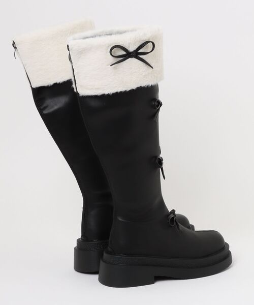 Lace Ladies（レースレディース） ブーツ レザー調 フロント リボン