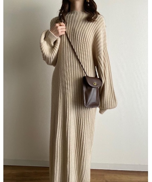 「Ada.」 ニットワンピース M アイボリー レディース_画像9