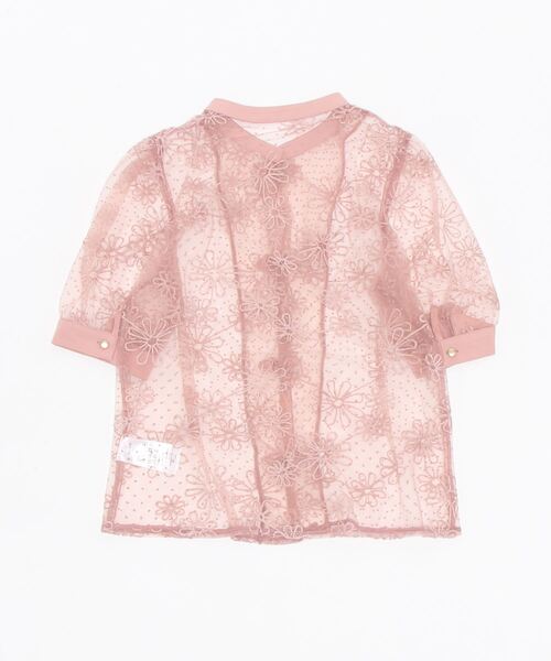 「axes femme POETIQUE」 半袖ブラウス MEDIUM ピンク レディース_画像2