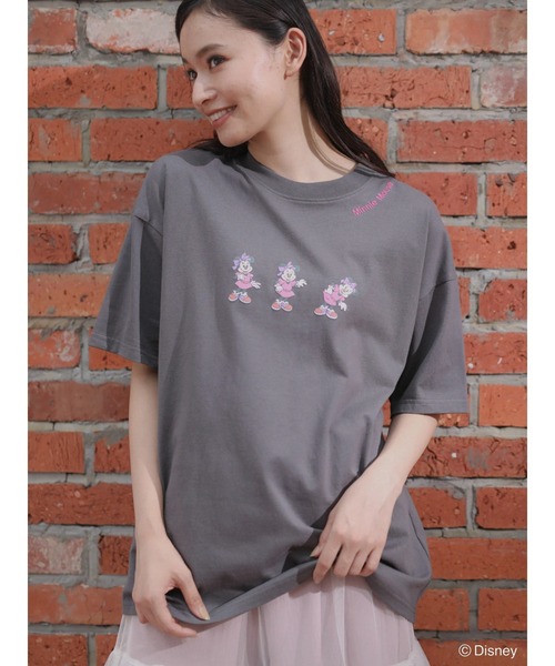 非売品未開封 Ｌサイズ BABY D Tシャツ グレー/ピンク 当選品 Disney（ディズニー） 半袖Tシャツ「chocol raffine robeコラボ」 FREE