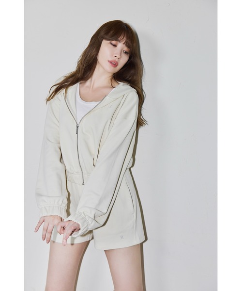 「Her lip to」 ジップアップパーカー FREE ライトグレー レディース_画像7