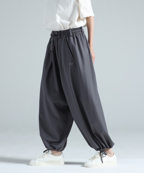 ワイドパンツ パンツ Y-3 REFINED WOOL CROPPED WIDE LEG PANTS メンズの画像