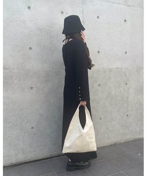 「JUNOAH」 長袖ワンピース MEDIUM アイボリー レディース_画像3