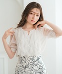 ブラウス シャツ 半袖 2026春夏新作 パウ...の詳細画像2