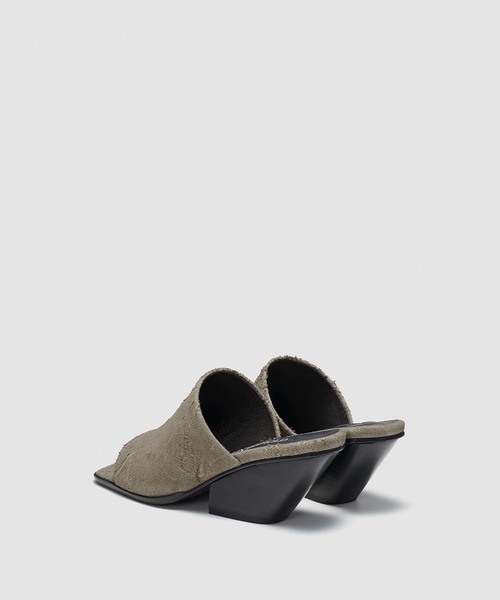 「UNTISHOLD」 ミュール 37 レッド レディース_画像4