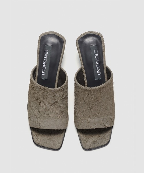 「UNTISHOLD」 ミュール 37 レッド レディース_画像5