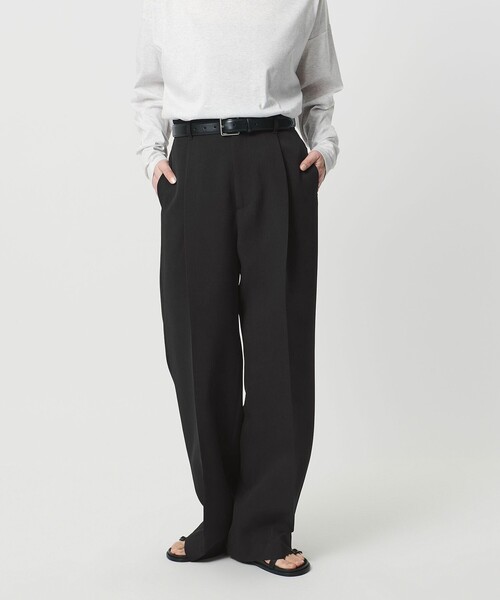 ワイドパンツ スラックス パンツ 「MARW UNITED ARROWS」タック ストレートパンツII レディースの画像