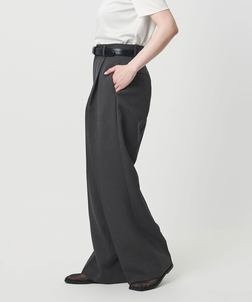ワイドパンツ スラックス パンツ 「MARW UNITED ARROWS」タック ストレートパンツII レディースの画像